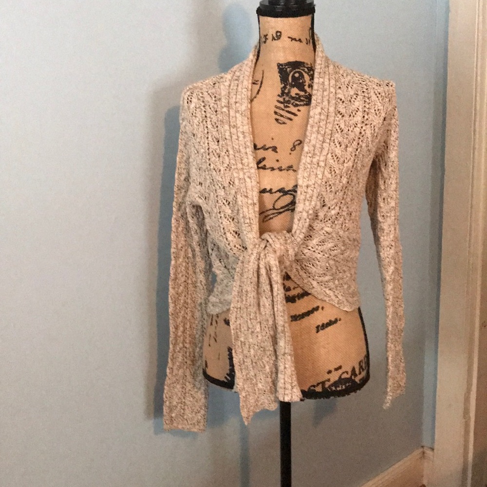 Tie front sweater